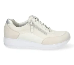Veterschoenen<Durea - Wijdte K - 6263 1491 - Beige - Uitneembaar voetbed