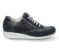 Veterschoenen<Durea - Wijdte K - 6306 1581 - Blauw - Uitneembaar voetbed