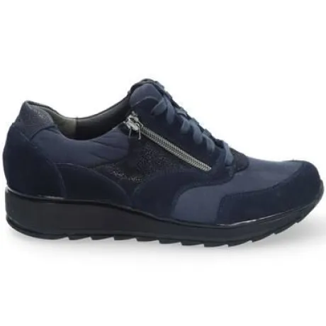 Veterschoenen<Durea - Wijdte K - 6279 1139 - Blauw - Uitneembaar voetbed