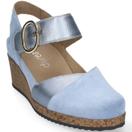 Sandalen<Durea - Wijdte K - 5920 1572 - Blauw - Uitneembaar voetbed