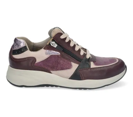 Veterschoenen<Durea - Wijdte K - 6295 1342 - Bordo - Uitneembaar voetbed