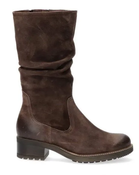 Korte Halfhoge Laarzen<Durea - Wijdte K - 9728 9167 - Bruin - Uitneembaar voetbed