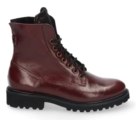 Boots<Durea - Wijdte K - 9769 0736 - Donker Rood - Uitneembaar voetbed
