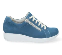 Veterschoenen<Durea - Wijdte K - 6239 1413 - Jeans - Uitneembaar voetbed