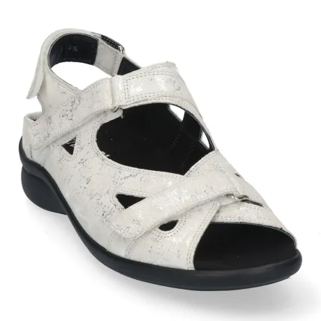 Sandalen<Durea - Wijdte K - 7376 190 - Wit - Uitneembaar voetbed