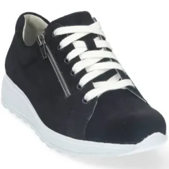 Veterschoenen<Durea - Wijdte K - 6239 7448 - Zwart - Uitneembaar voetbed