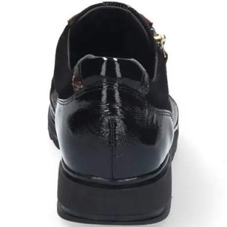 Veterschoenen<Durea - Wijdte K - 6263 1299 - Zwart - Uitneembaar voetbed