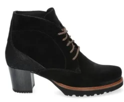 Boots<Durea - Wijdte K - 9733 9933 - Zwart - Uitneembaar voetbed.