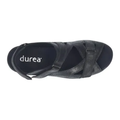 Sandalen<Durea - Wijdte K - 7258 1405 - Zwart - Uitneembaar voetbed