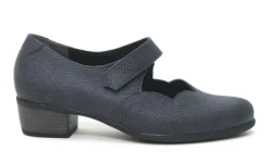 Bandschoenen<Durea - Wijdte K - 5726 - Blauw - Uitneembaar voetbed