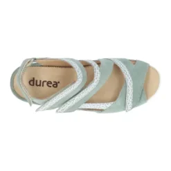 Sandalen<Durea - Wijdte K - 7413 - Groen - Uitneembaar Voetbed