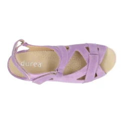Sandalen<Durea - Wijdte K - 7419 - Lila - Uitneembaar Voetbed