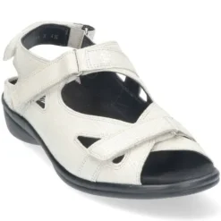 Sandalen<Durea - Wijdte K - 7258 - Wit - UItneembaar Voetbed
