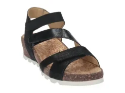 Sandalen<Durea - Wijdte K - 7405 - Zwart - Uitneembaar Voetbed
