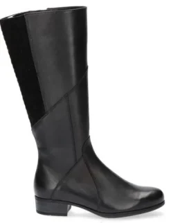 Laarzen<Durea - Wijdte K - 9643 Zwart - Uitneembaar voetbed - Schacht ca 41 cm