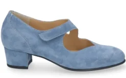 Bandschoenen<Durea - Wijdte K - Blauw - 5755 - Uitneembaar Voetbed