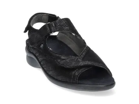 Sandalen<Durea - Wijdte M - 7408 9652 - Zwart - Uitneembaar voetbed