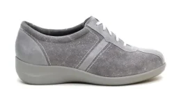 Veterschoenen<Durea - Wijdte M - 6095 - Grijs - Uitneembaar voetbed