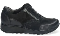 Veterschoenen<Durea - Zwart - wijdte E - 6279 - uitneembaar voetbed