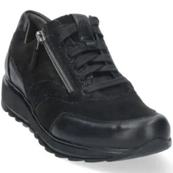 Veterschoenen<Durea - Zwart - wijdte E - 6279 - uitneembaar voetbed