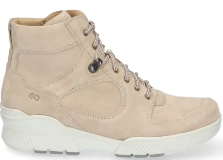 Boots<Durea Go 2 - Wijdte H - 9713 - Beige - Uitneembaar Voetbed