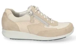 Veterschoenen<Durea Go - Wijdte E - 6260 180 - Beige - Uitneembaar voetbed