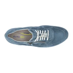 Veterschoenen<Durea Go - Wijdte E - 6260 - Blauw - Uitneembaar voetbed