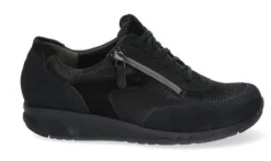 Veterschoenen<Durea Go - Wijdte G - 6260 0127 - Zwart - Uitneembaar voetbed