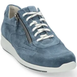 Veterschoenen<Durea Go - Wijdte G - Blauw - Uitneembaar voetbed