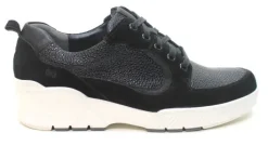 Veterschoenen<Durea Go2 - Wijdte H - 6232 8738 - Zwart - Uitneembaar voetbed