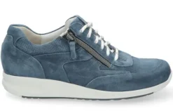 Veterschoenen<Durea Go - Wijdte H - Blauw - Uitneembaar voetbed