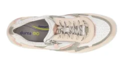 Veterschoenen<Durea Go - Wijdte K - 6252 - Beige - Uitneembaar voetbed