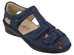 Sandalen<Finn Comfort FinnComfort - ca G 1/2 wijdte - Funen 2666 - Blauw - Uitneembaar voetbed