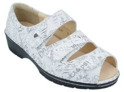 Sandalen<Finn Comfort FinnComfort - ca H wijdte - Ischia 2106732404 - Wit/Grijs - Uitneembaar voetbed