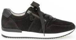 Veterschoenen<Gabor - Wijdte F - 23.420.17 - Zwart - Uitneembaar voetbed