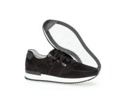 Veterschoenen<Gabor - Wijdte F - 23.420.17 - Zwart - Uitneembaar voetbed