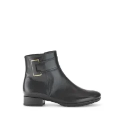 Korte Halfhoge Laarzen<Gabor - Wijdte H - 52.712 57 - Zwart - Uitneembaar voetbed