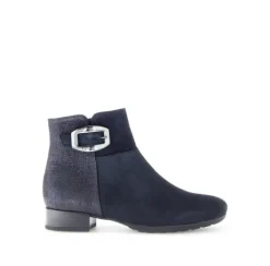 Korte Halfhoge Laarzen<Gabor - Wijdte H - 52.714.46 - Blauw - Uitneembaar voetbed