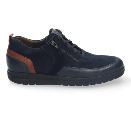 Veterschoenen<Gijs - Wijdte E - 2085 1216 - Blauw - Uitneembaar voetbed