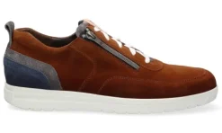 Veterschoenen<Gijs - Wijdte E - 2079 9066 - Cognac - Uitneembaar voetbed