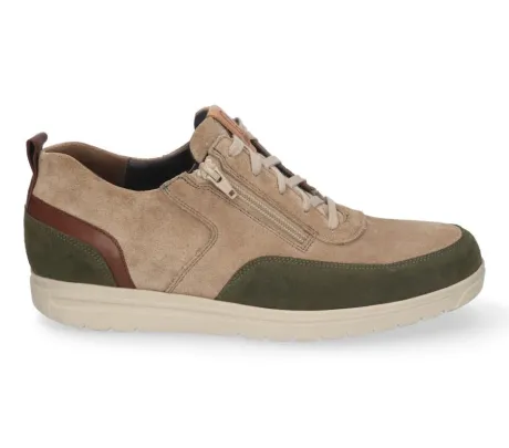 Veterschoenen<Gijs - Wijdte G - 2085 1448 - Zand - Uitneembaar voetbed