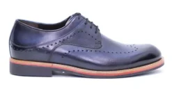 Veterschoenen<Gijs - Wijdte H - 2009 7576 - Blauw - Uitneembaar voetbed