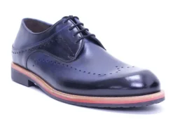 Veterschoenen<Gijs - Wijdte H - 2009 7576 - Blauw - Uitneembaar voetbed