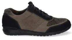 Veterschoenen<Gijs - Wijdte H - 2097 52 - Zwart met taupe - Uitneembaar voetbed