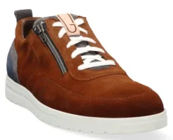 Veterschoenen<Gijs Go - Wijdte H - 2079 205 - Cognac - Uitneembaar voetbed
