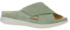 Slippers<Hartjes - Wijdte G - 1221116 - Khaki suede - Uitneembaar voetbed