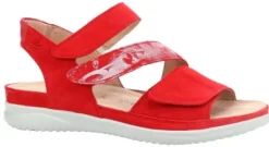 Sandalen<Hartjes - Wijdte G - Breeze - 132 1135 - Rood - Uitneembaar voetbed