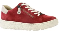 Veterschoenen<Hartjes - Wijdte H - 162 1401 8131 - Rood - Uitneembaar voetbed