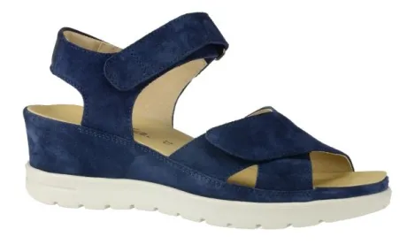 Sandalen<Hartjes - Wijdte H - 170132 - Blauw - Uitneembaar voetbed