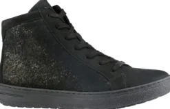 Boots<Hartjes - Wijdte H - 48772 - Zwart - Uitneembaar voetbed